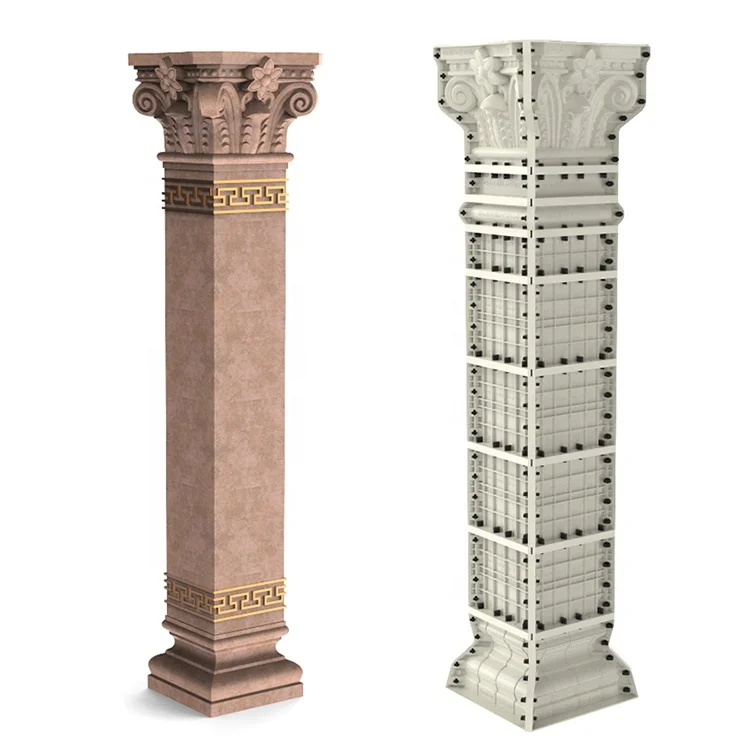 cheapest roman pillars concrete round columns plastic mold for sale
