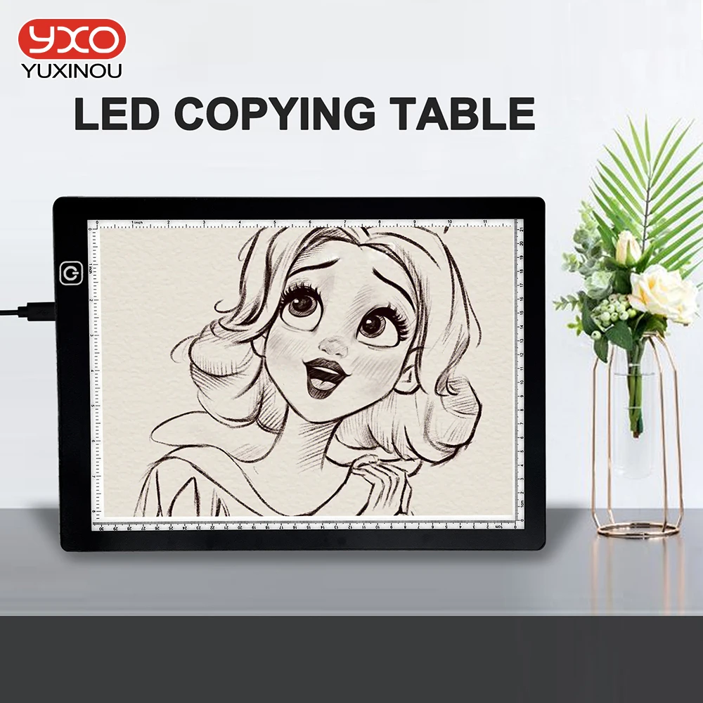A4 Slim Portable LED Lightbox Magnetic Tracer USB Power Cord Adjustable Brightness LED Art Tracer Pad