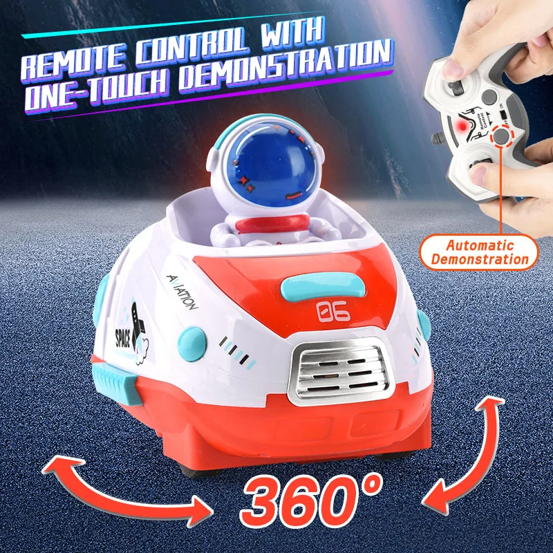 KS 2.4G Light Music Remote Control Space Bumper Car Toy Children Multiplayer Interactive spaceman Model Car Toys