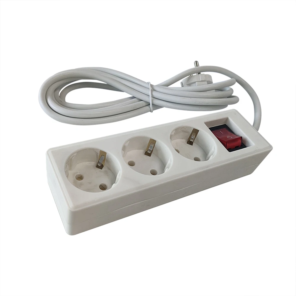 IMPA 792965 European plug Multiway Receptacle With Cord and Pop Plugs Sockets