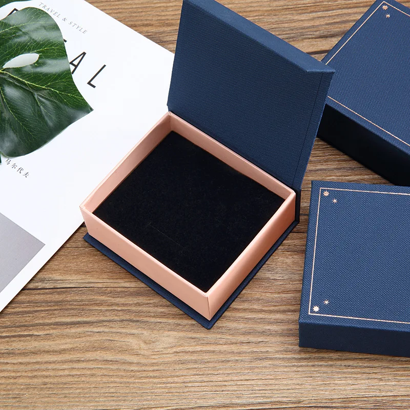 Jinsky High Quality Spot Korean version magnet clamshell box necklace earrings ring jewelry box pendant net red book magnet box