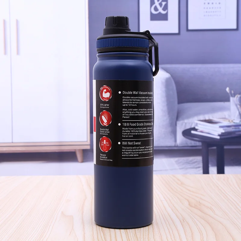 Double Wall Water Bottle Stainless Steel Drinking Flask Vacuum Metal Thermo With Custom Logo