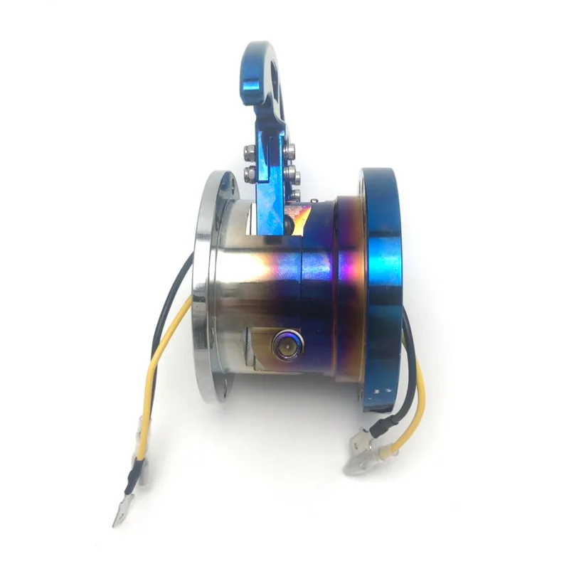 Titanium Blue Universal Racing Aluminum , Steering Wheel Quick Release Hub Tilt Up Of Steering System