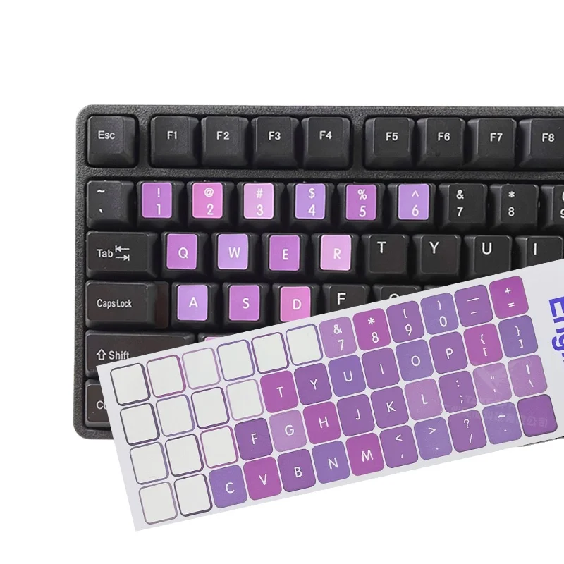 Dazzle colour English keyboard stickers Purple desktop laptop keyboard stickers