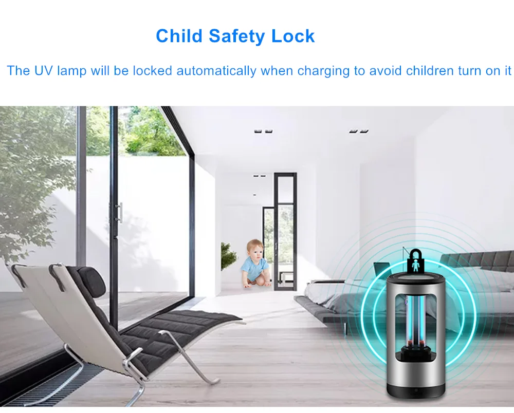 Model DX001 Cold cathode UVC 185nm/254nm sanitizer  99.99%  killing the bacterial, Virus, mite