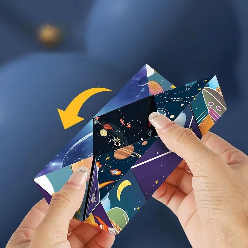 High Quality 3D Magic Geometric Stereo Cube Wholesale Folding Magnetic Magic Cube Toy