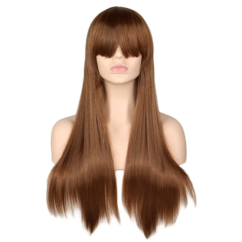  2021 Customer Color All Styles High Temperature Wire 100% Virgin Human Hair Blend Wigs Long
