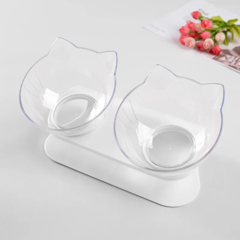 Cat shape plastic cat Bowl