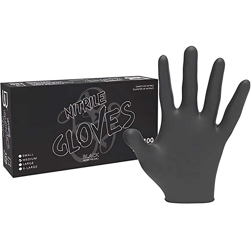 Food Grade Nitrile Gloves Powder Free Jetable powder free multi-purpose glo