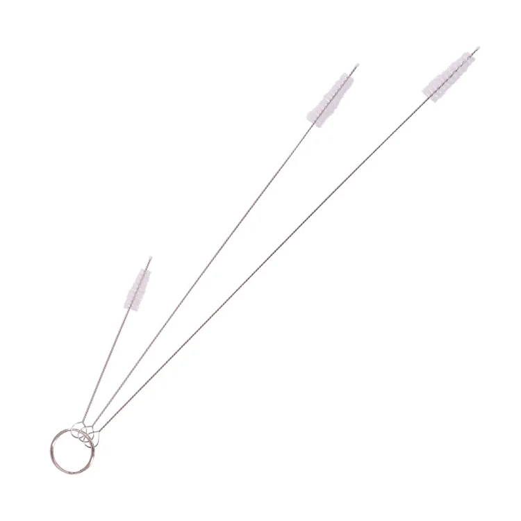 Wholesale custom reusable bottle straw stainless steel metal straw brush