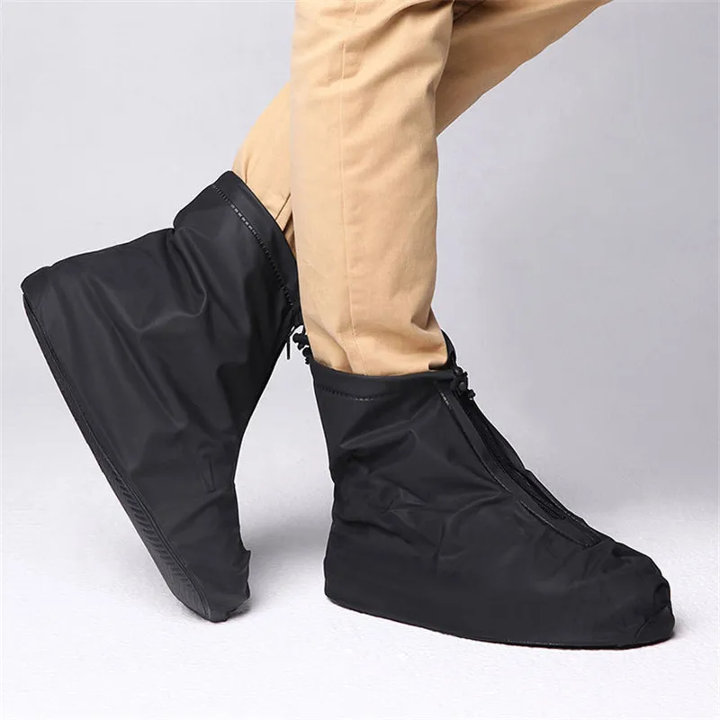 Men Women Boot for Rain Flats Ankle Boots Cover PVC Reusable Non-slip Rain Boot With Internal Waterproof Layer