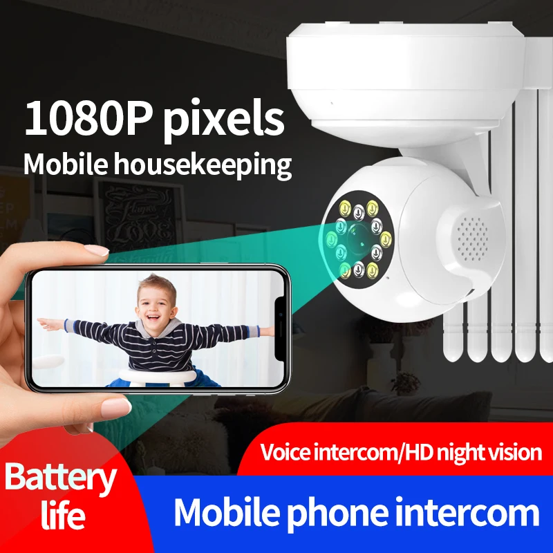 Mini Smart Wireless 720P HD 390eyes Night Vision Home Security Wifi IP Camera Smart IP Motion Tracking WiFi Network Camera