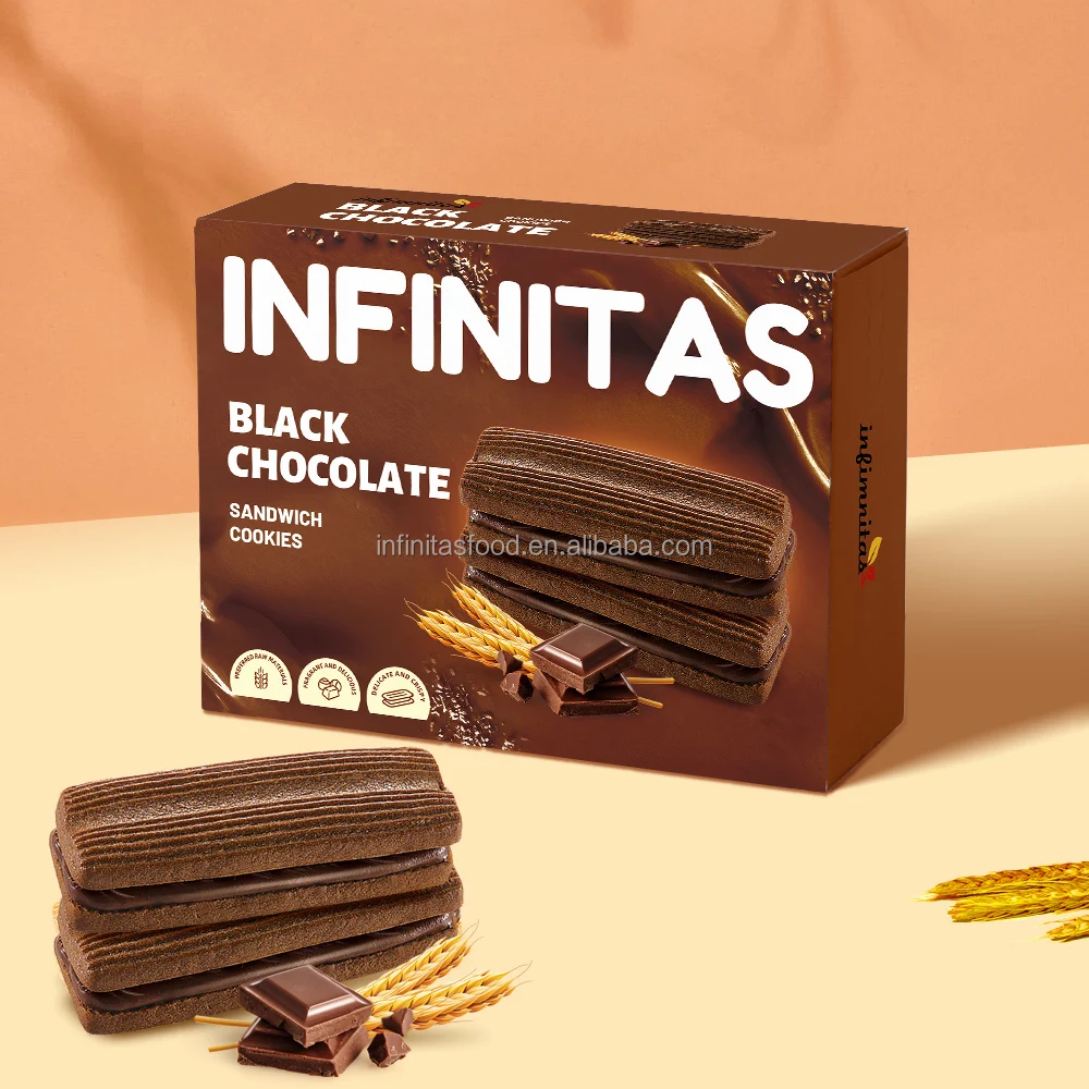 Premium soft food sweet sandwich cookies cream milk biscuits chocolate sandwich cookies