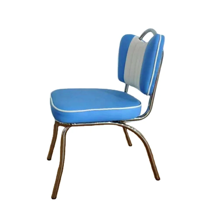 1950s style retro american vintage industrial diner metal chair