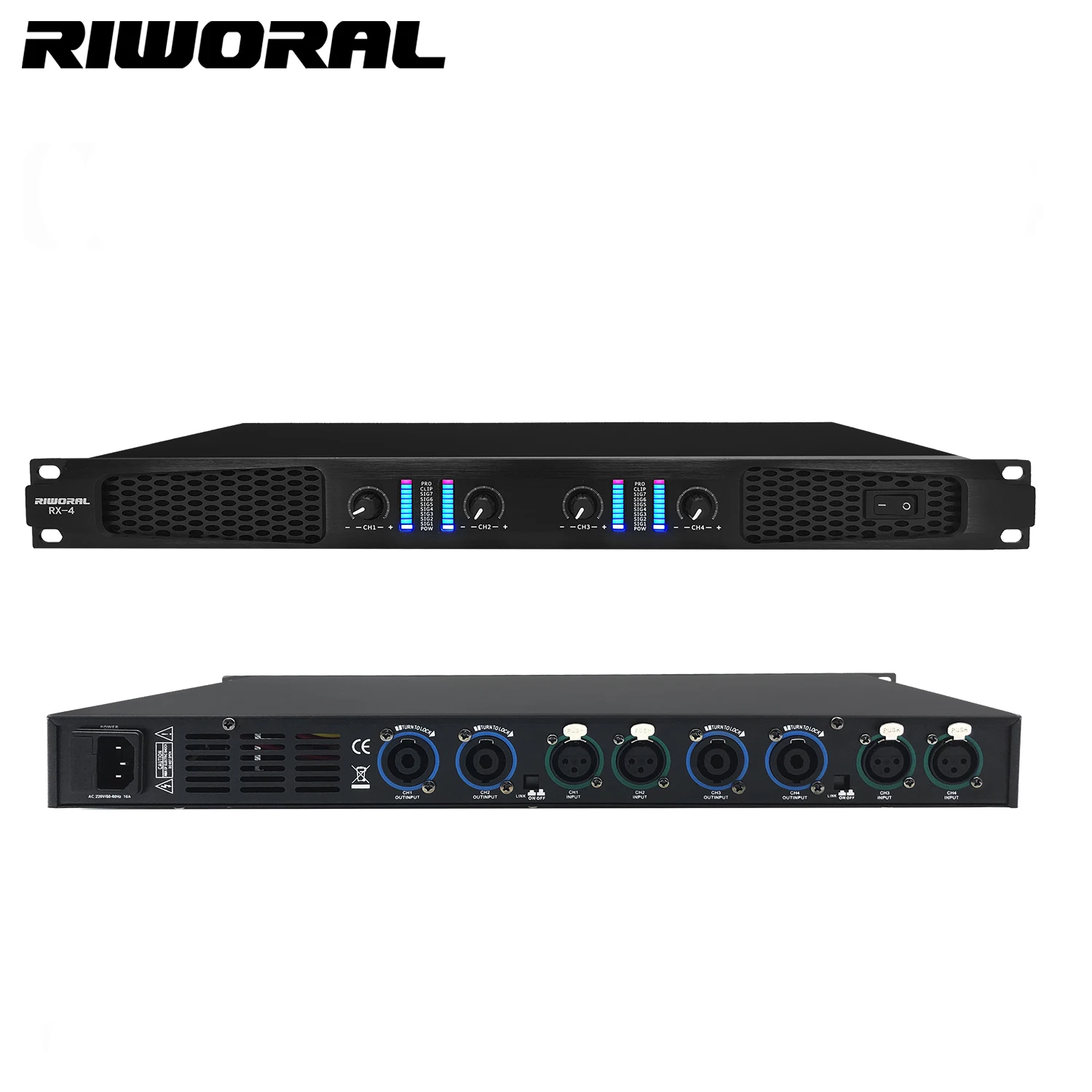 RX-4 High power digital 4 channel 800 watts amplifier speaker power amplifier for karaoke