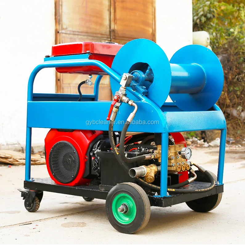 Municipal pipeline sewer drain pipe river dredging jet power high pressure washer  water pipe cleaning machine