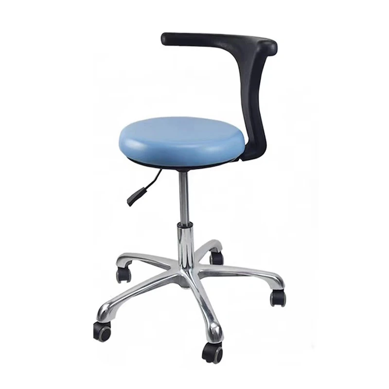 Factory supply Hospital Chromed Steel height adjustable nursing chairs mobile doctor chair stool