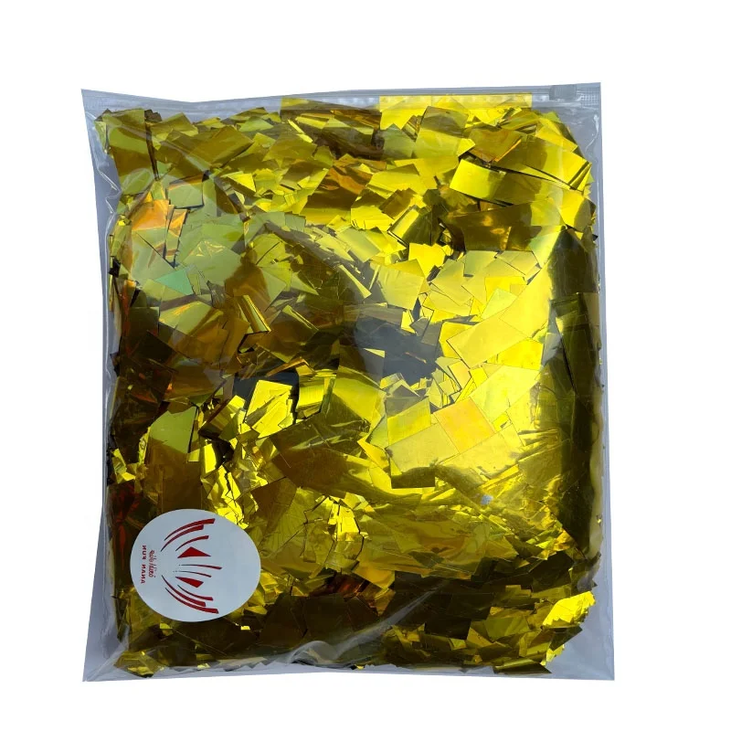Party Supplies Fireproof Rectangle Metallic Paper Confetti