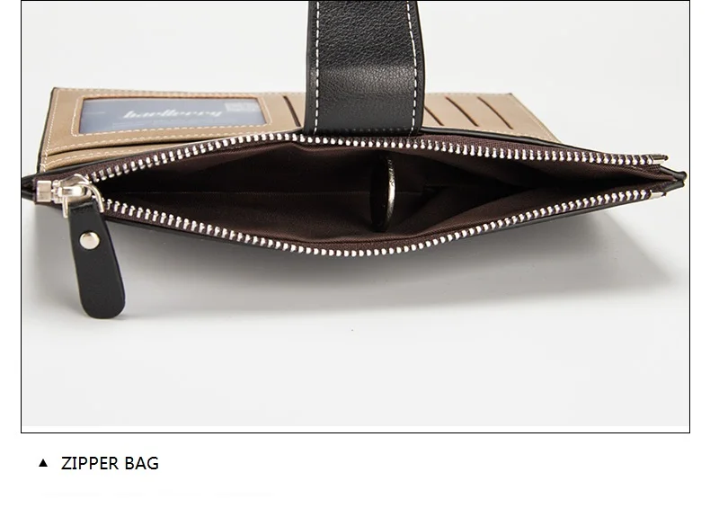 Лидер продаж, длинный винтажный вместительный кошелек Baellerry на молнии для мужчин, мужской кошелек для мелочи, Чехол для карт, оптовая продажа