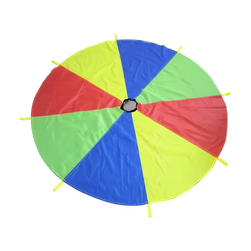 High Quality Children Outdoor Team Work Rainbow Cheap Kids Preschool Play Games Rainbow Play custom kids Parachute For Kids