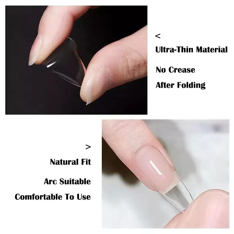 Nails Salon Products Soft UV Gel Nail Polish Extension Tips Fake Press on Nails with Glue Wholesale