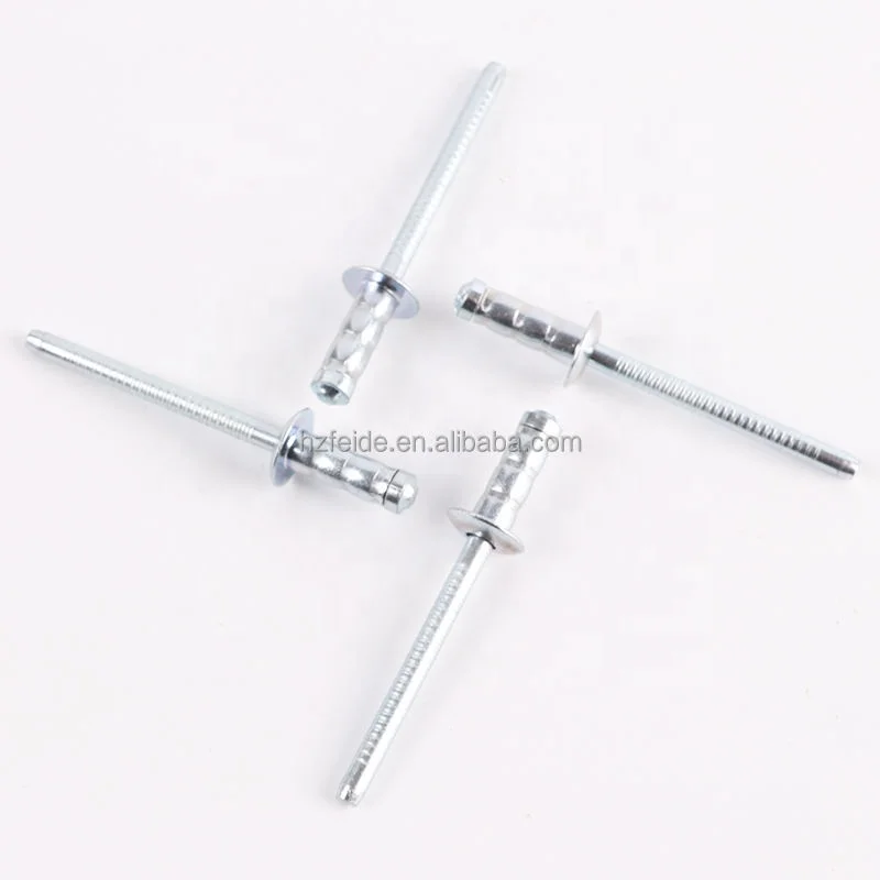 1000/box Diameter 3.2mm 4.8mm 6mm 6.4mm Round And Flat Head Aluminium Steel Open End Blind Rivet