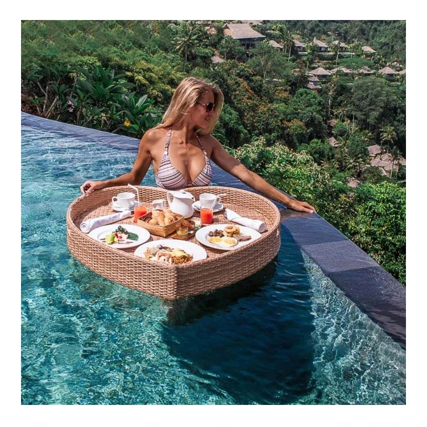 Swimming pool waterproof led serving tray,swimming-pool-floating-tray floating tray for pool