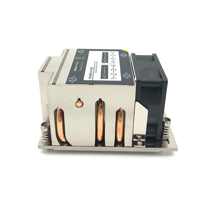 Support SP3/AMD+ multi-platform CPU radiator 4 heat pipe computer side blowing silent fan copper bottom 2u server