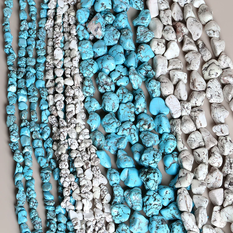 Loose Stone High Quality Beautiful DIY Natural Gemstone Natural Blue Turquoise Rough Stone wholesale for New Year jewelry