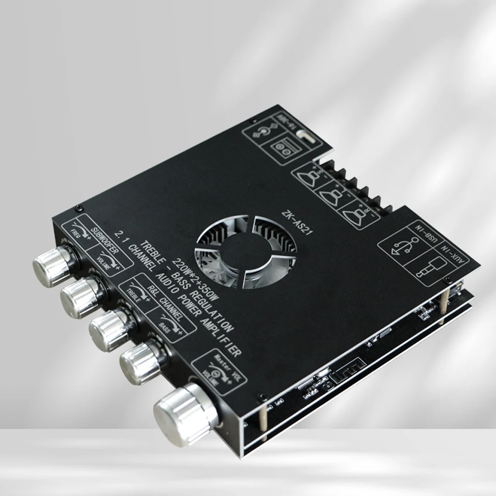 ZK-AS21 220 Вт * 2 + 350 1 Bluetooth усилитель мощности плата с чипом TPA3255 18V-36V динамик аудио модуль