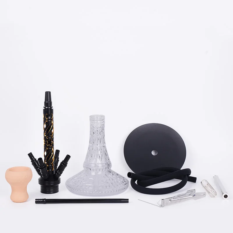 Hot Sale 55cm Luxury Style Bar Four Hole Arabic Hookah Shisha Complete Set