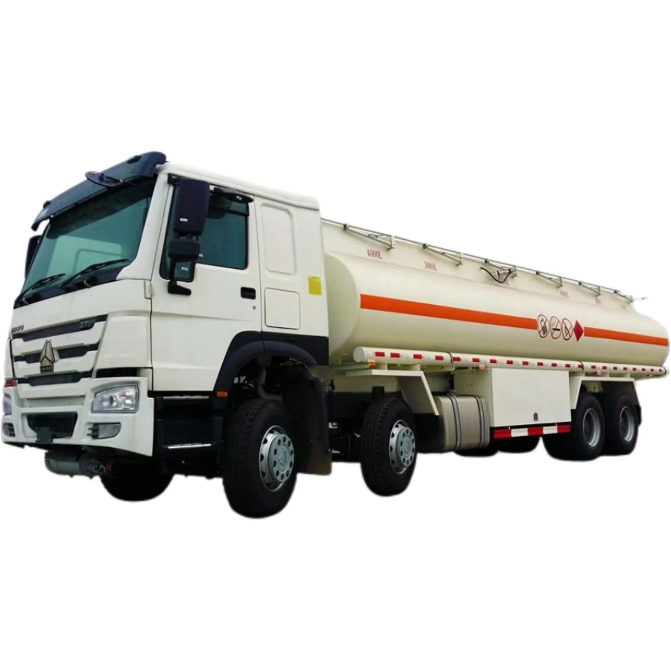 Tanker Truck Sinotruk Howo 35000 Liters Carbon Steel Aluminium Alloy 8x4 Customized Fuel Oil tank