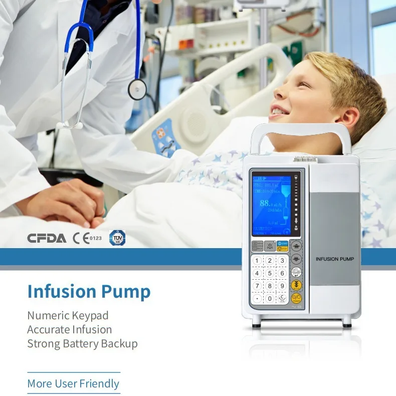 Veterinary Automatic Lcd Display Infusion Pump Electric Medical Injection Syringe Pump For Hospital