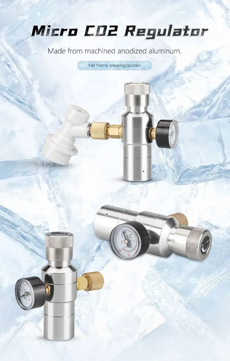 CO2 Mini Gas Regulator Pressure Gauge Fit for Homebrew Draft Beer Soda Beer Making Tools