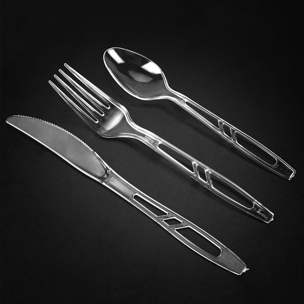 High quality disposable cutlery flatware sets plastic spoons forks