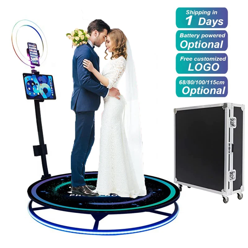 Dropshipping Portable Rotating Slow Motion Kiosk 360 Photo Booth Arm Replacement Wedding Party Supplies Camera 360 Photo Booth