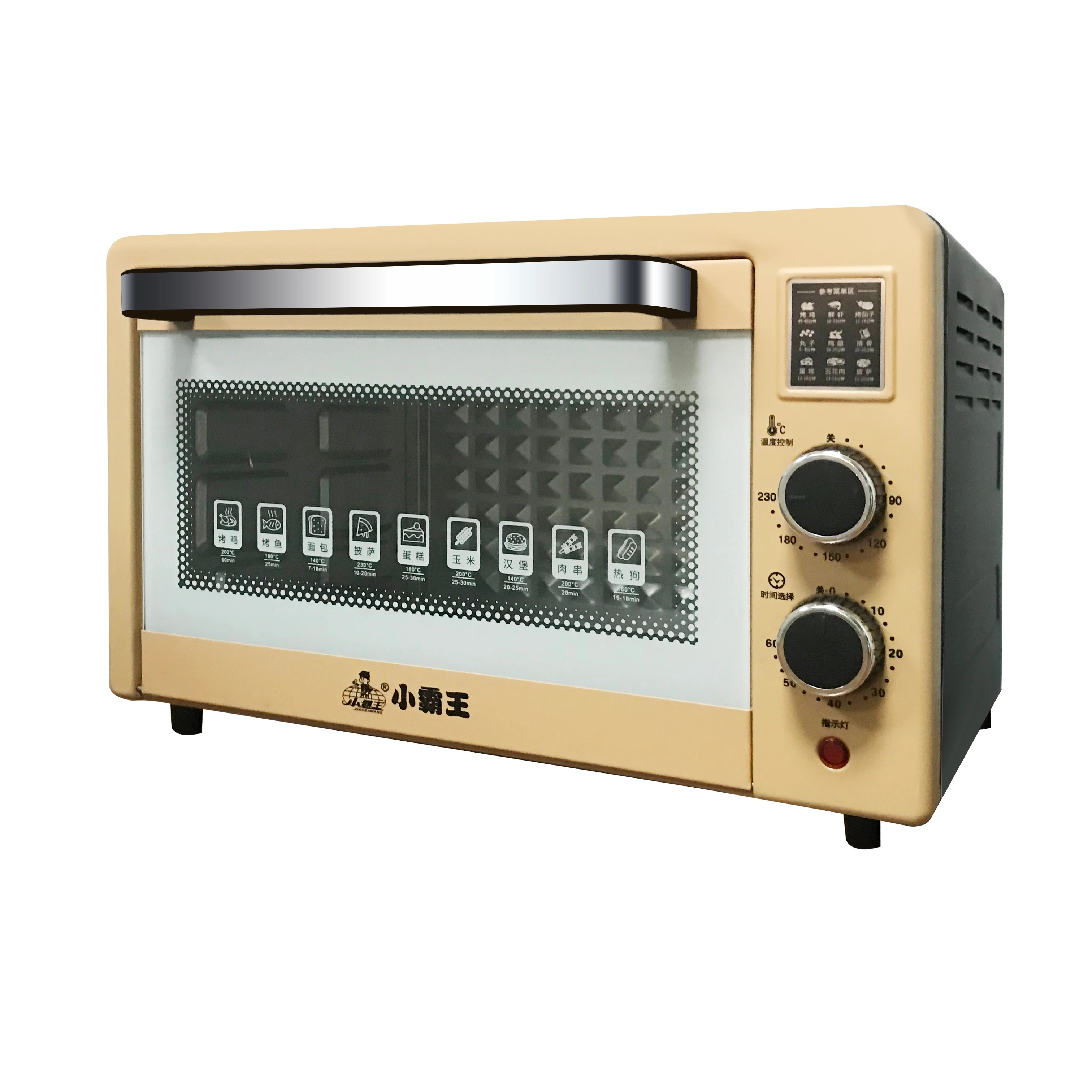Электрическая мини-духовка, Заводская розетка, тостер из нержавеющей стали, многофункциональная духовка с механическим таймером