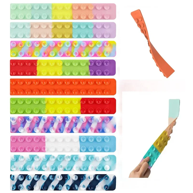 2023 Радужный вытягивающий сосущий диск роликовые мягкие присоски стикеры-фиджеты