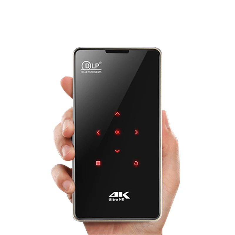 Проектор Salange 4K DLP на базе Android 9,0, карманный мини-проектор для мобильного телефона с поддержкой Wi-Fi и BT, проектор для домашнего и наружного видеосъемки