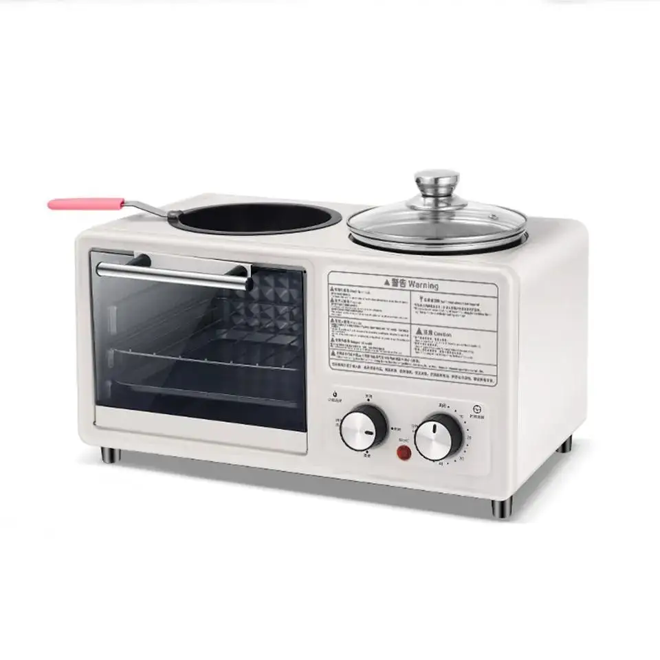 OEM/ODM Timing Temperature Control Nonstick Bakeware Breakfast Machine Four-in-One Breakfast Maker for Household
