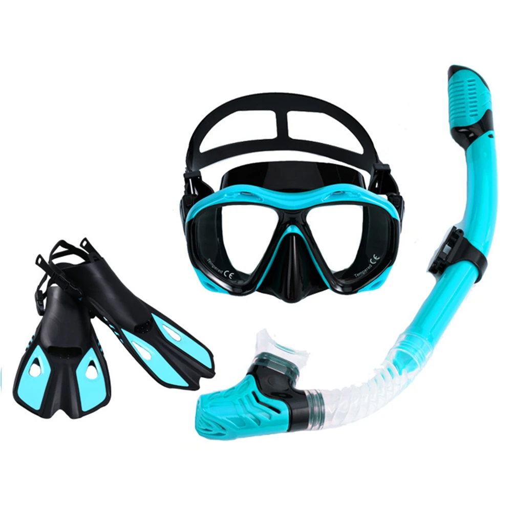 Kids Custom Silicone Swimming Diving Set Water Sports Diving Scuba Equipment Swim Fins Mask Snorkel Flippers Men Women