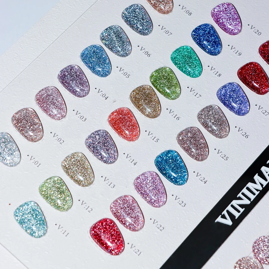 Salon UV Gel Polish Nail Paint 15ml with 30 Diamond Glitter Colors Shining Beauty Supplies for Nail Use