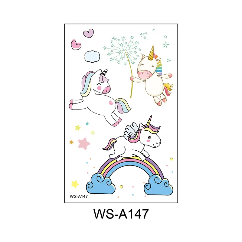 Child Tattoo Sticker Cute Mini Cartoon Horse Temporary