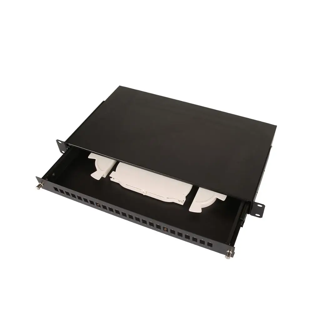 FTTH 12-24 core SC/FC/ST/LC ODF Rack Mount Splicing Termination Box Fiber Optic Patch Panel
