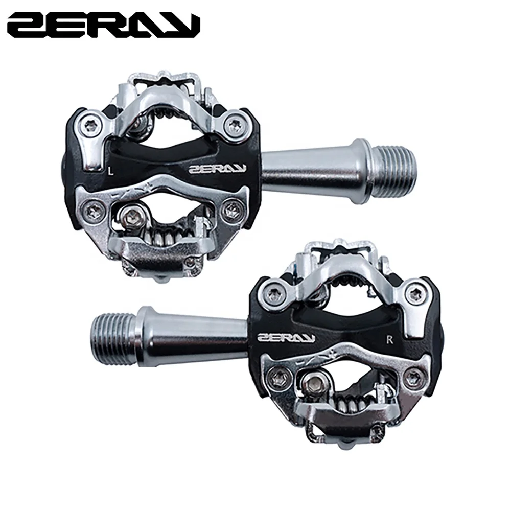 
MTB Bike Pedals with Clips Compatible SPD Double-sided Clipless Bicycle Locking Pedals ZERAY ZP-108S 