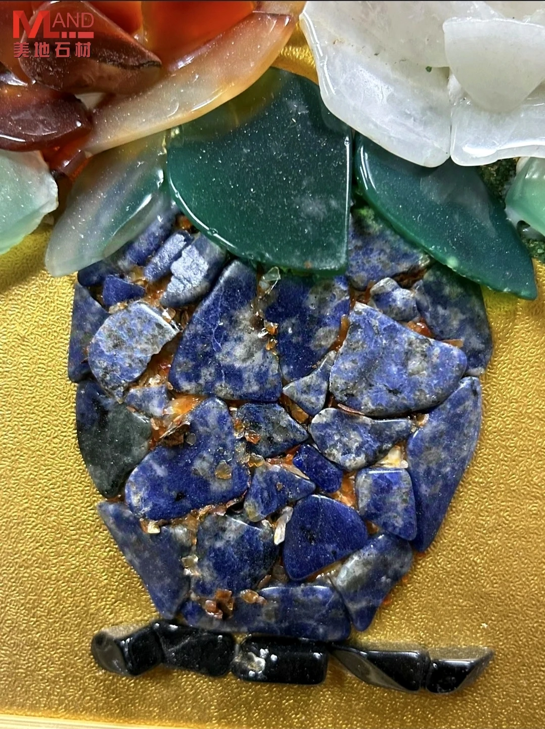 Studio direct sale handmade gemstone agate jade mosaic painting hanging picture