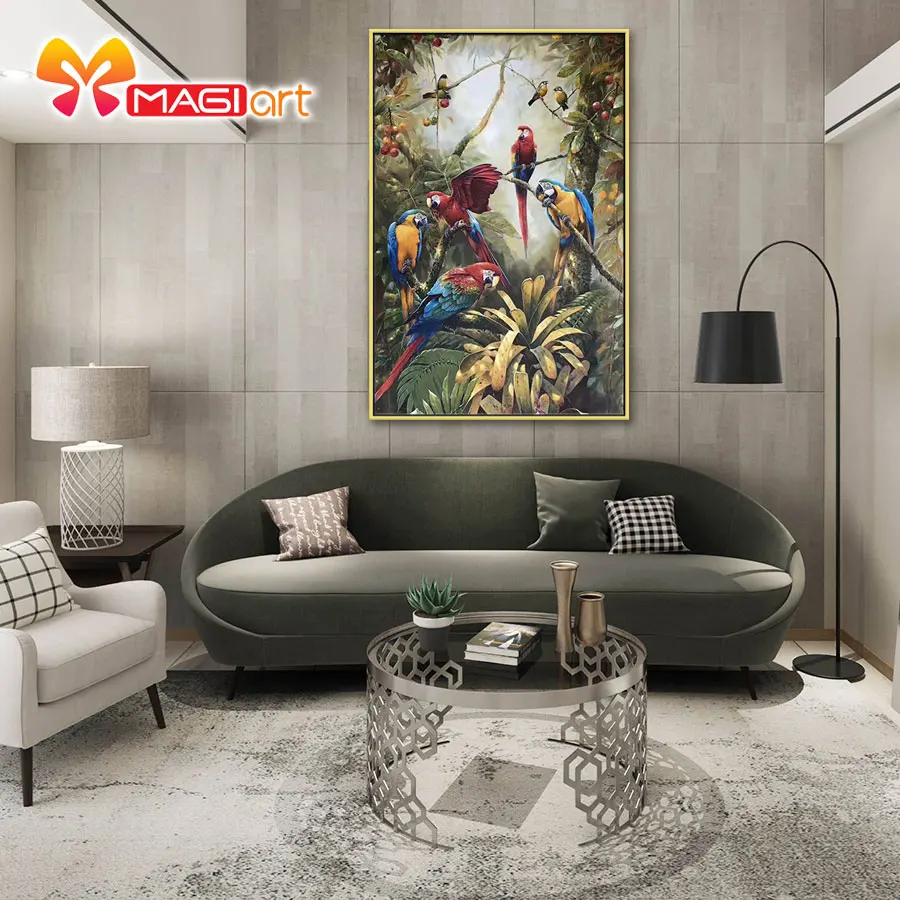 Flowers Painting Colorful 5D DIY Cross Stitch Craft Full Drills Paint Home Wall Decoration NCMA053