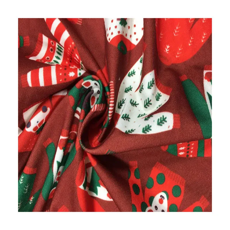 Polyester Spandex Dty Brush Print Milk Silk 4 Way Stretch DTY  Tie Dye Print Fabric for Clothes