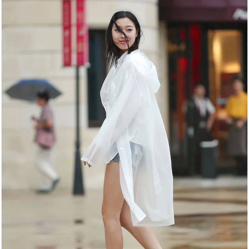 factory  direct supply high quality  hot selling Disposable raincoat portable transparent thickened adult plastic raincoat