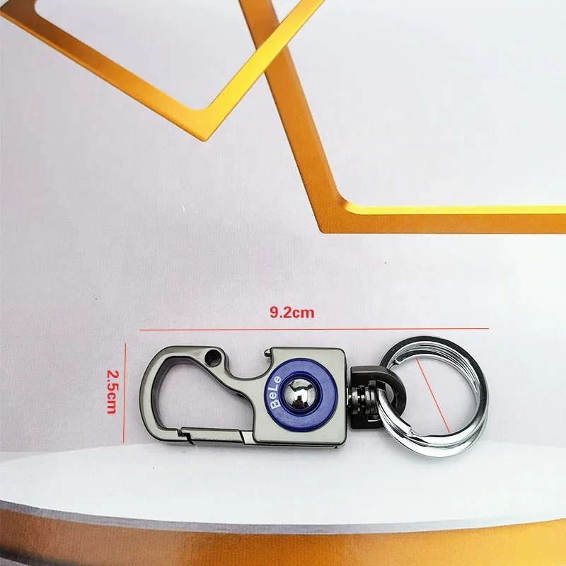 High Quality Creative Metal Keychain Anti Loss Gold Silver Plated Car Keychain